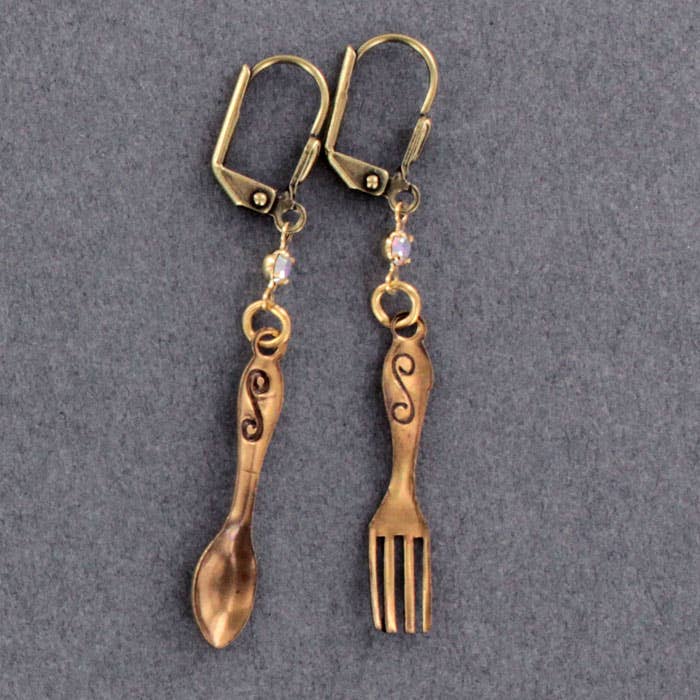 Fork & Spoon Earring 1424-STM for wholesale by Sadie Green's Jewelry