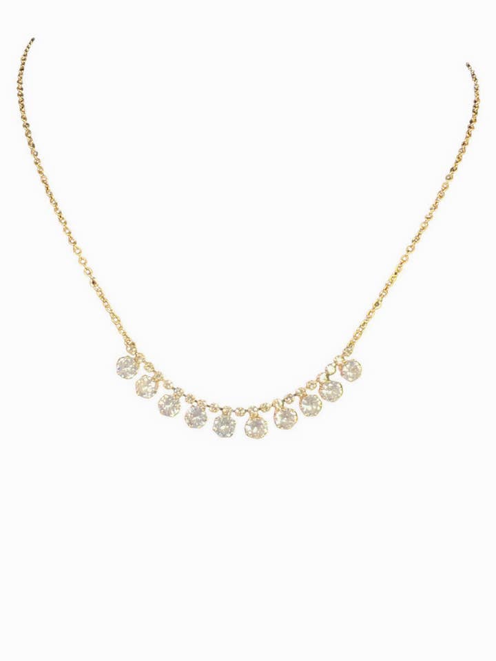 CZ Circle Pendants Necklace for wholesale by Accessorize Me