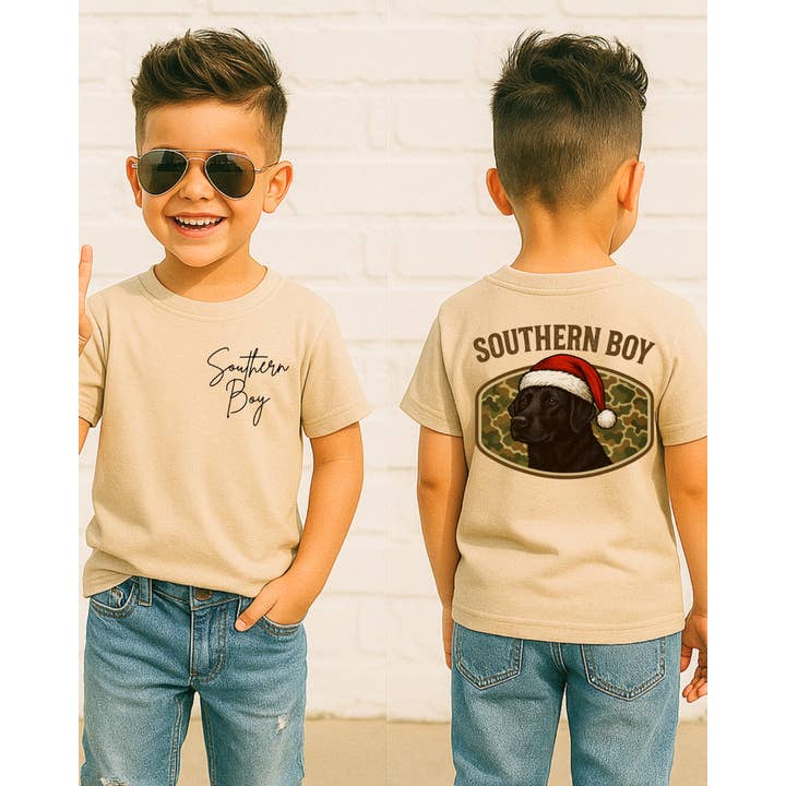 Kersthond Zuidelijke Jongen Shirt voor wholesale door Southern Backroad Tees LLC