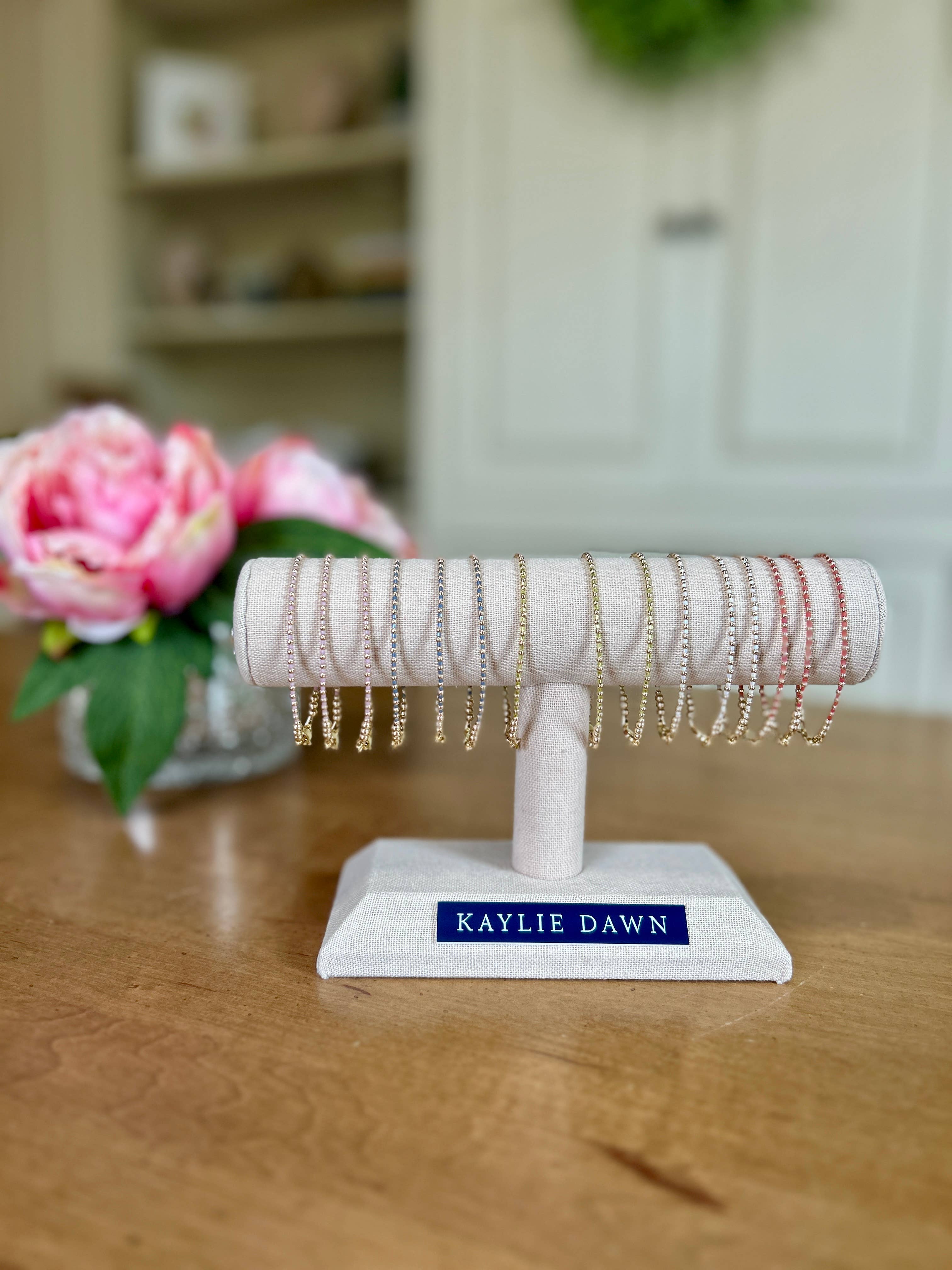 Kaylie Dawn Jewelry - Wholesale Jewelry Stand & Display - Jewelry Displays - Bracelet Bar or Grid - Linen Covered4