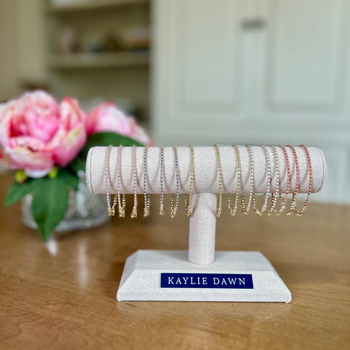 Kaylie Dawn Jewelry - Wholesale Jewelry Stand & Display - Jewelry Displays - Bracelet Bar or Grid - Linen Covered4