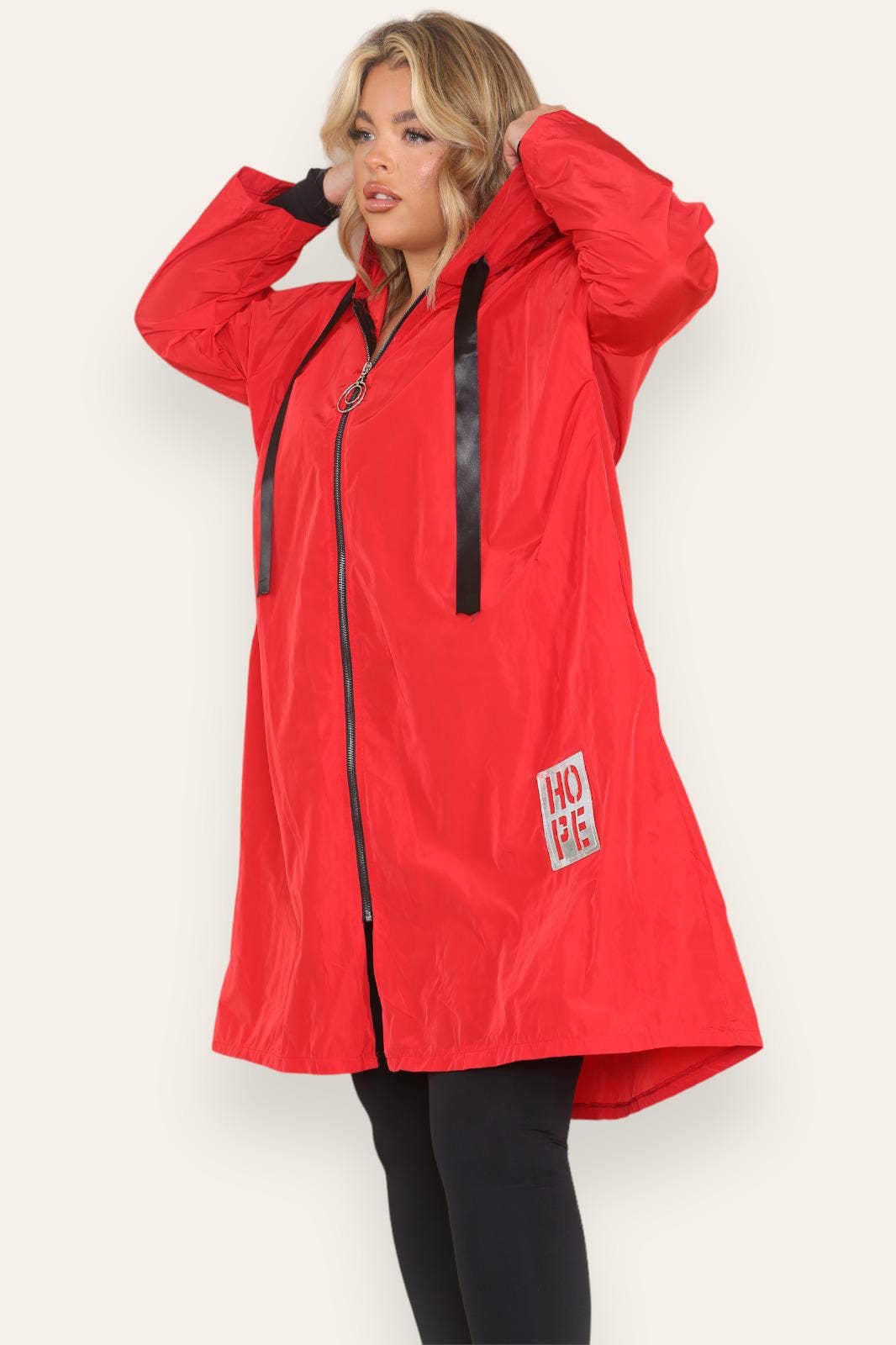 Miss Bold - Wholesale Raincoat - Women's - Oversized Hooded Rain Mac49