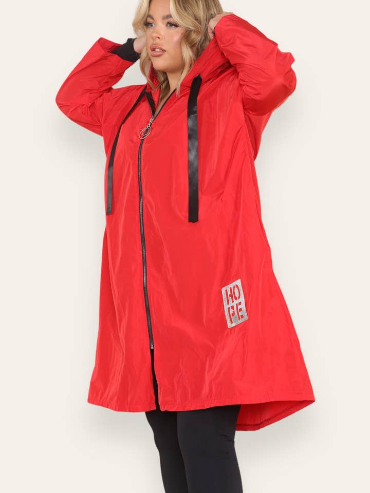 Miss Bold - Wholesale Raincoat - Women's - Oversized Hooded Rain Mac49