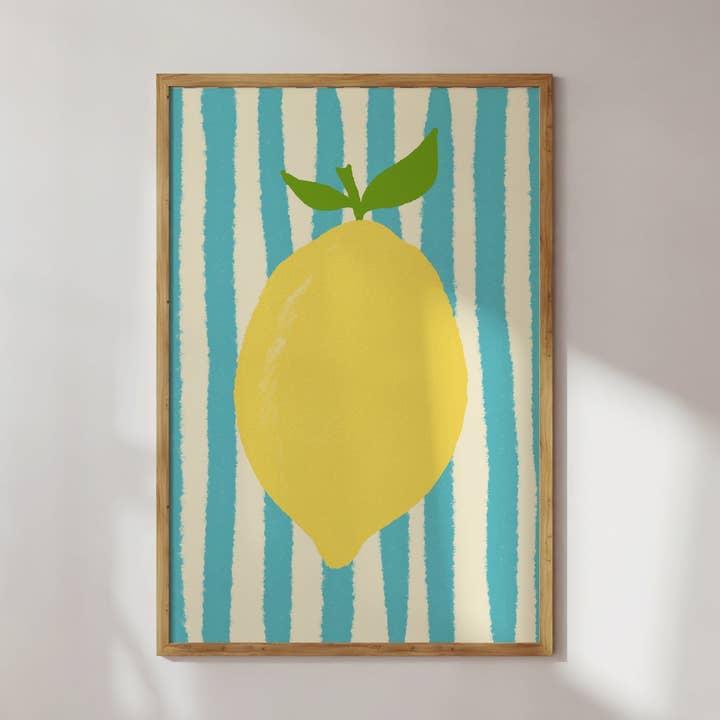POSTER LEMON LIGHT BLUE for wholesale by Studio Dolci