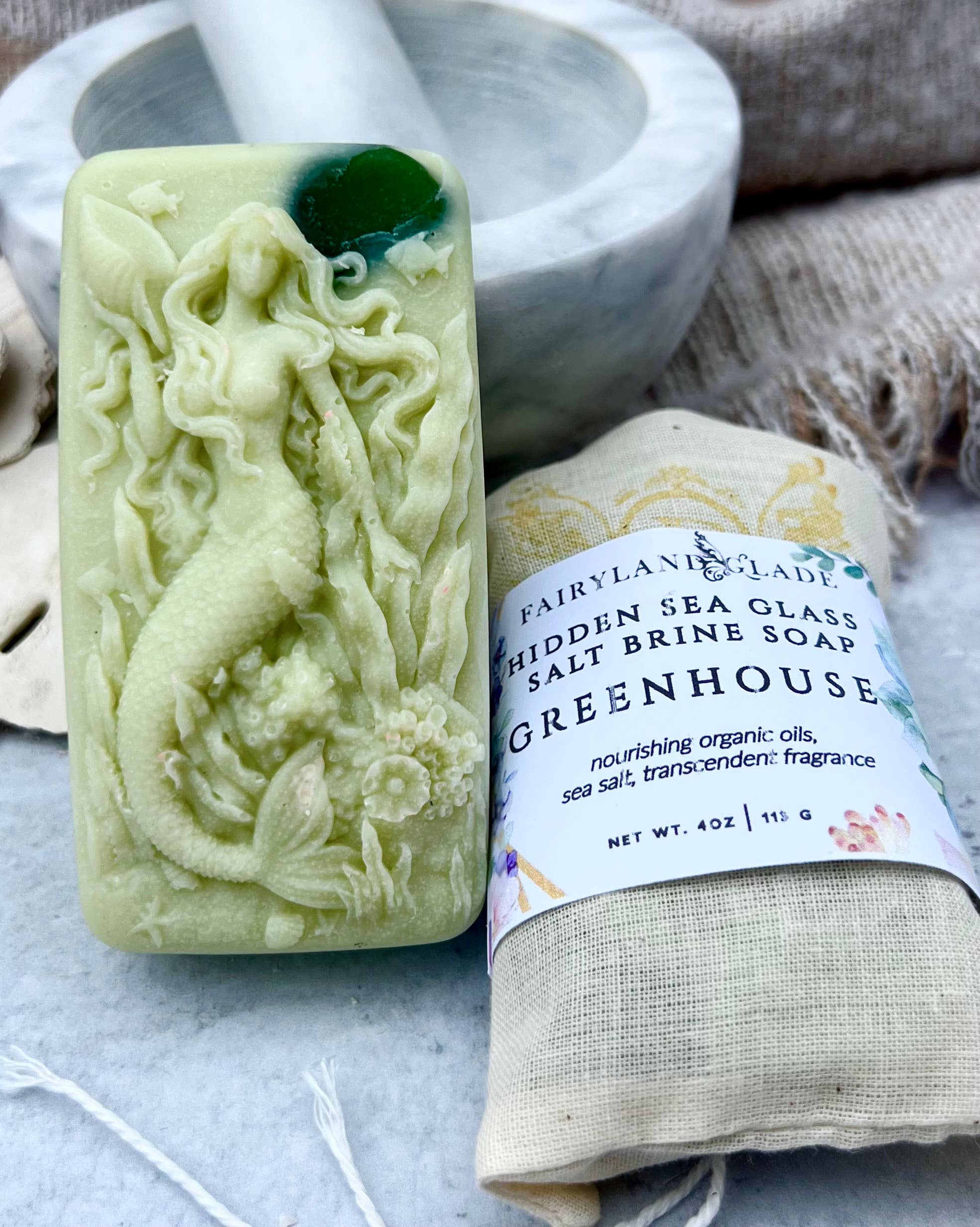 Fairyland Glade - Wholesale Bar Soap - Greenhouse Hidden Sea Glass Sea Salt Soap MADE TO ORDER3