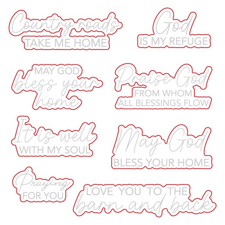 It Is Well - Honey Cuts - Coordinating Dies for wholesale by Honey Bee Stamps