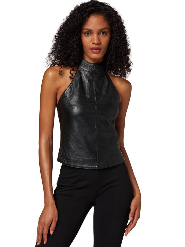 Top pour femme Lina - cuir d'agneau haut de gamme pour la vente par Ricano