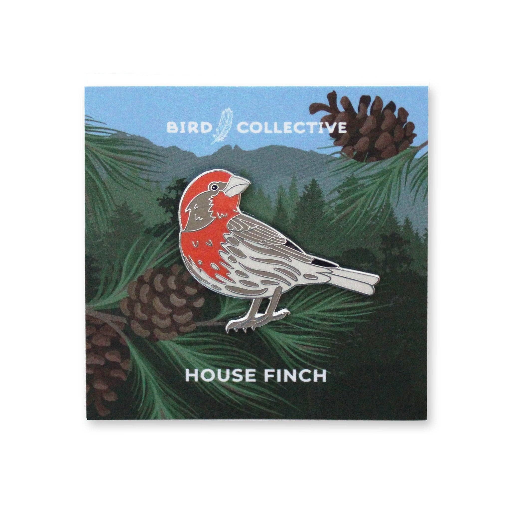 Bird Collective - Wholesale Lapel Pin/Button - House Finch Enamel Pin4