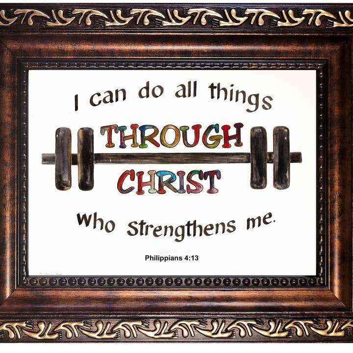 I can do all things through Christ who strengthens me verse for wholesale by Candy Bridges Inspirational Framed Gifts and Art