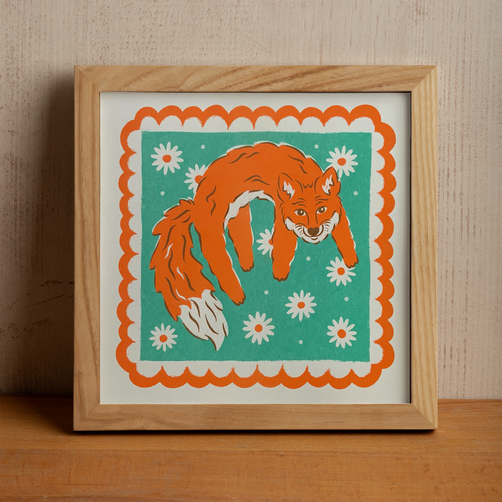 Wildkat Studio - Wholesale Art Print - Fox Risograph Art Print1