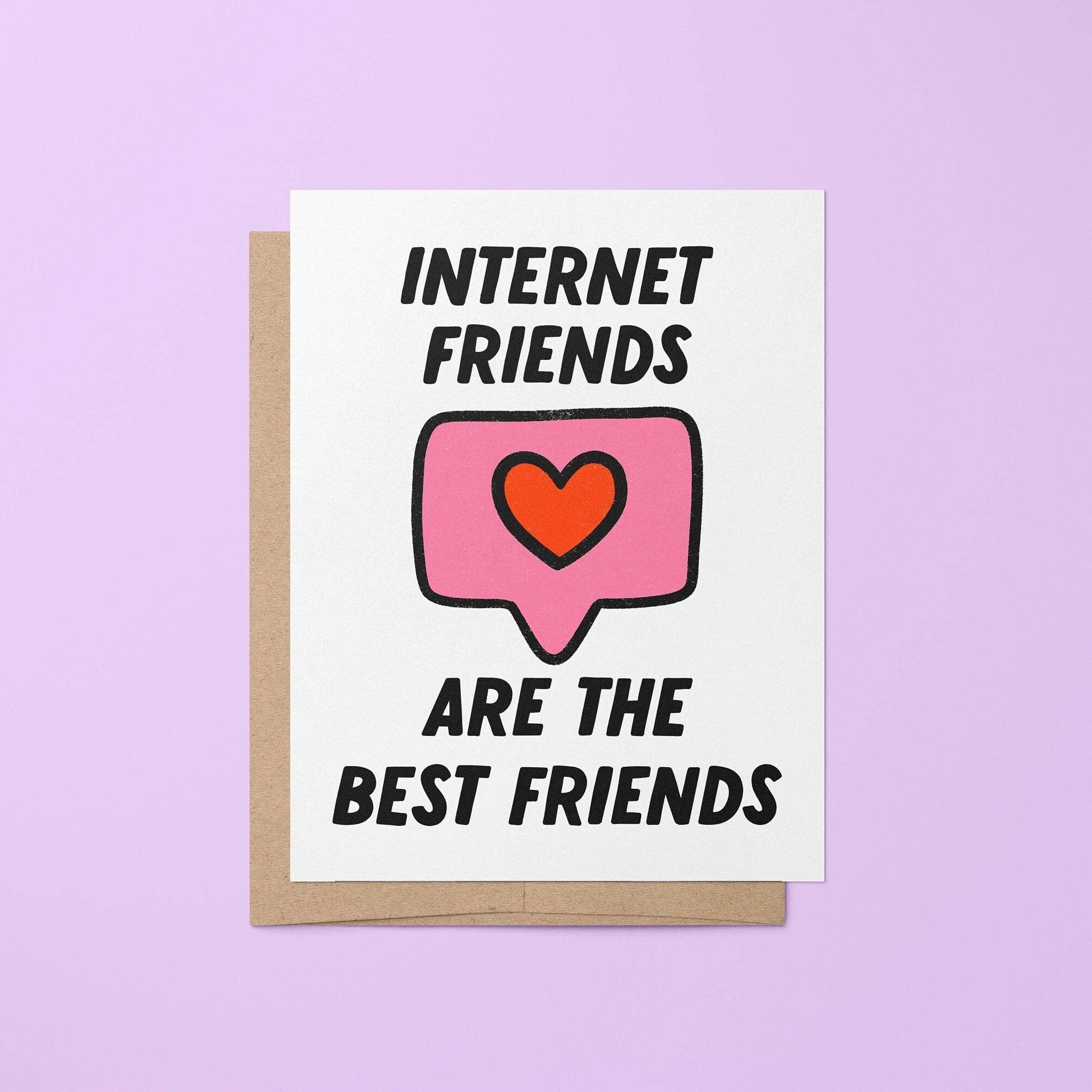 MangoIllustrated - Wholesale Friendship Card - Internet friends greeting card