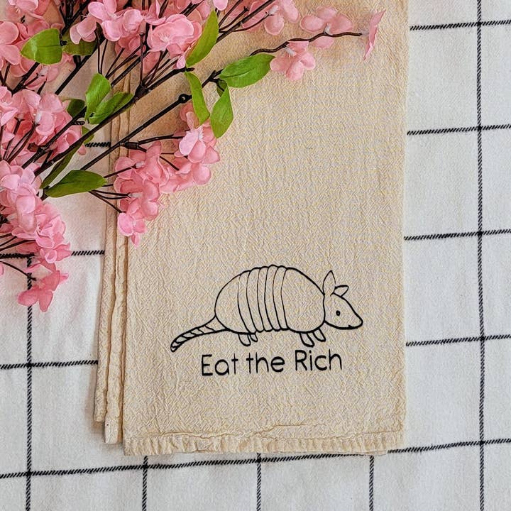 Torchon Eat the Rich pour la vente par Brumbams Creations