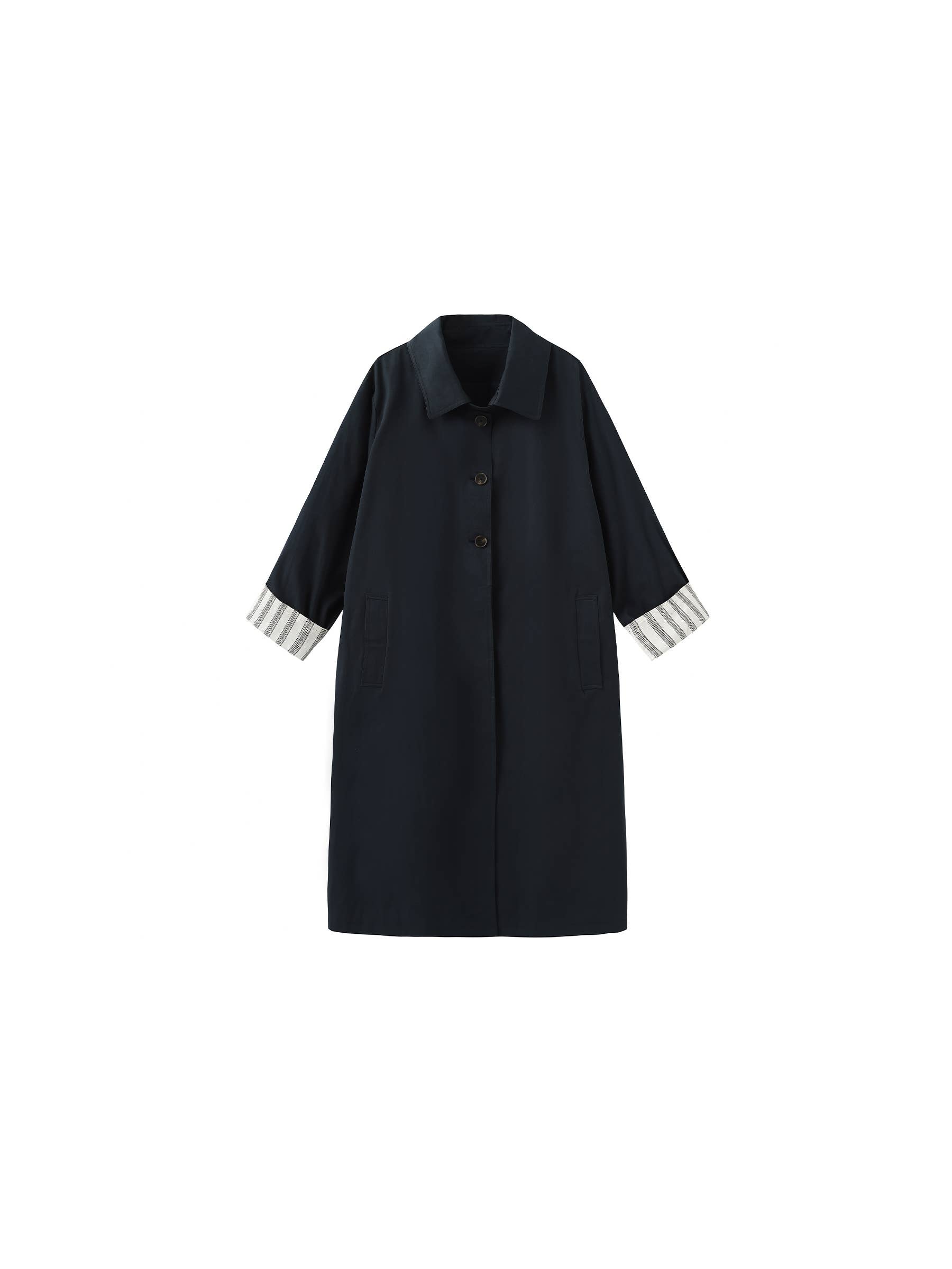 CUBIC - Wholesale Trenchcoat - Dames - Macintosh trenchcoat met gestreepte voering17