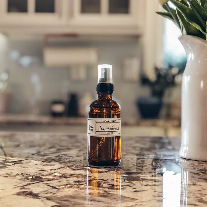 Sandalwood Room Spray 4oz for wholesale by Raw Buzz Co