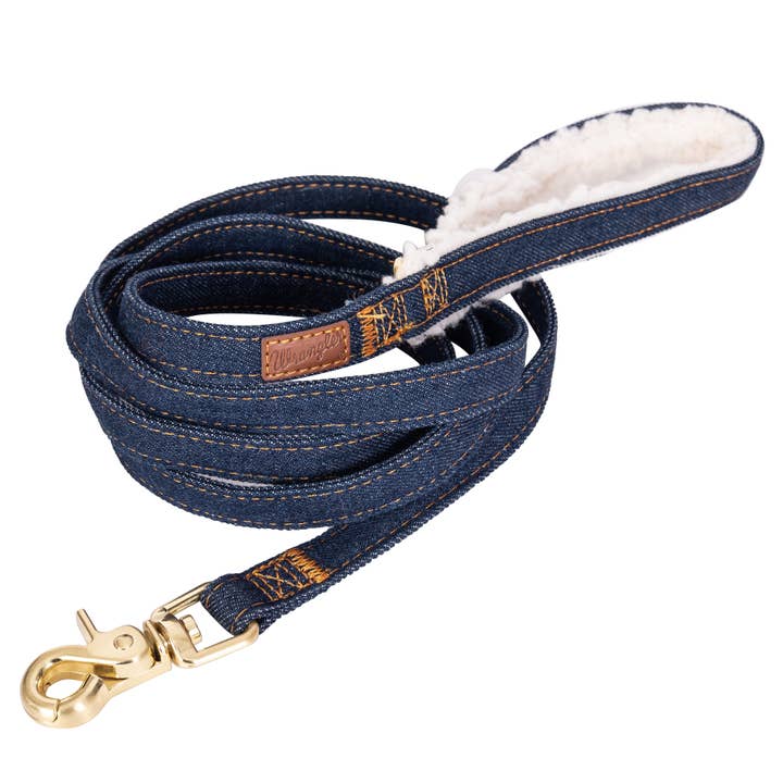 Lexington Pet & Wrangler Pet - Wholesale Pet Leash - Dog - Wrangler Denim And Sherpa Lead Dark Wash5
