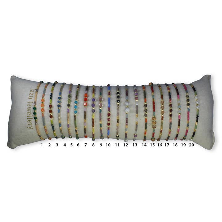 Jazu Jewellery – Pulseira de missangas por atacado – Pulseira com miçangas e pedras semipreciosas21