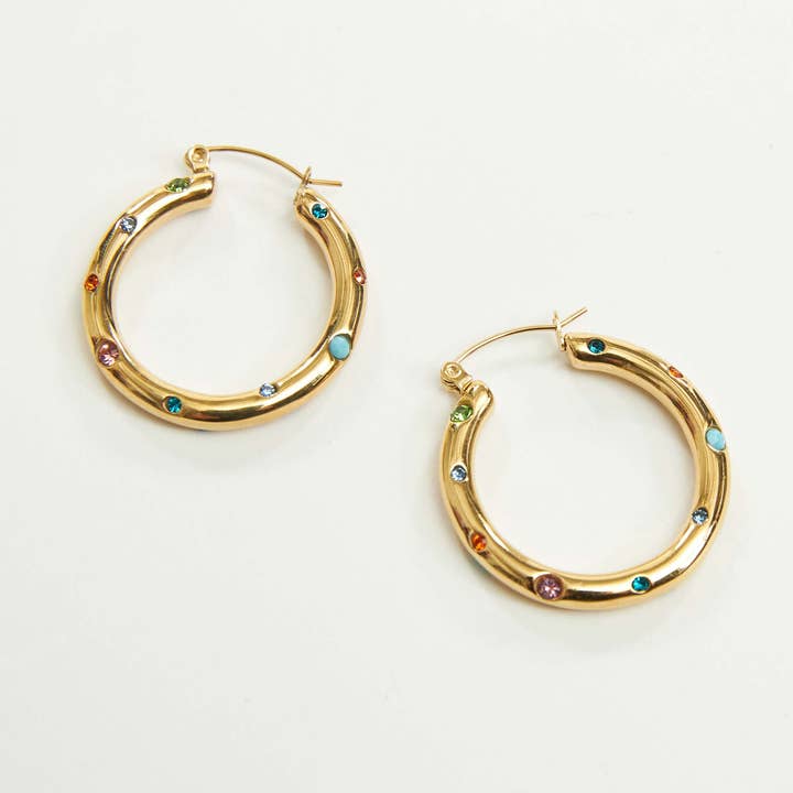 Gold Object And Affection Hoop for wholesale on Faire0