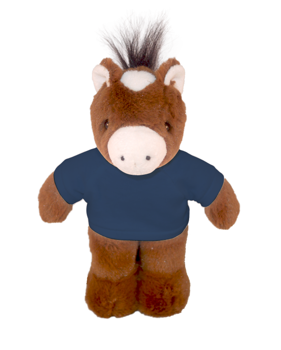Plushland - Wholesale Stuffed/Plush Toy - Kids & Baby - Plush Floppy Horse with Personalized Tee  8"6