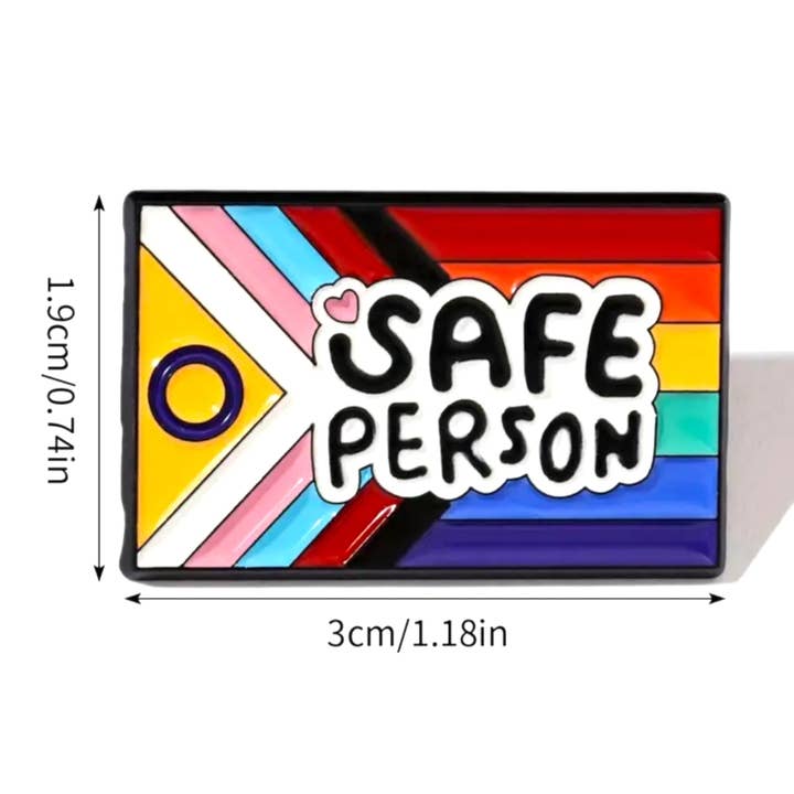 Kinky Pleasure - Wholesale Lapel Pin/Button - Kinky Pleasure - KPB059 - Badge / Pin - LGBTQ Plate Safe Person6