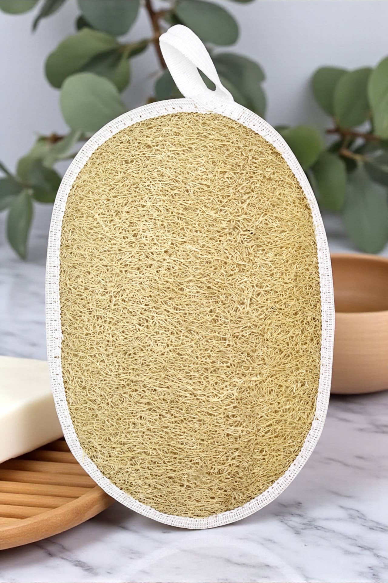 Luna Azul Co - Wholesale Loofah - Loofah Oval Pad1