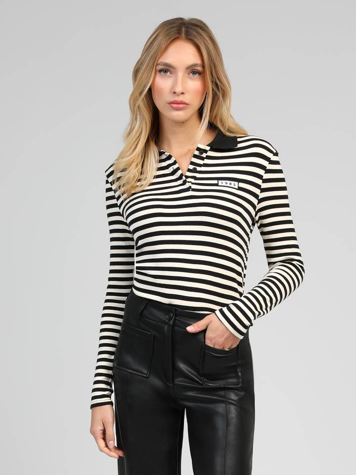 T-SHIRT APONIE sort for engroshandel hos An'ge