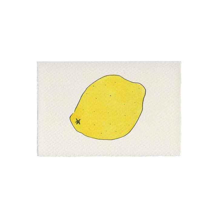 Lemon Card for wholesale by Scribble & Daub