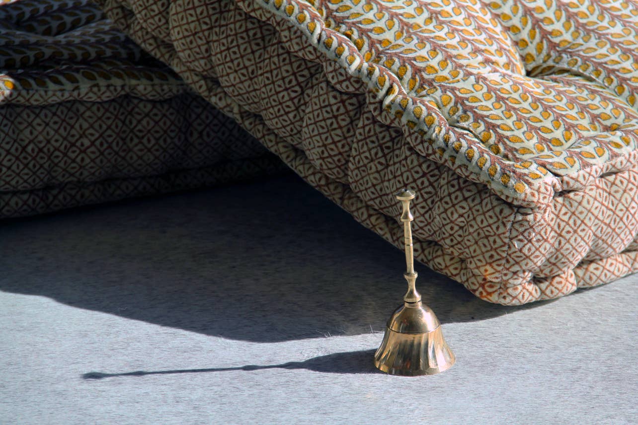 Verve Culture - Wholesale Meditatie benodigdheden - Meditatiekussen met blokprint 45 x 45 x 10 cm vierkant3