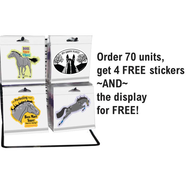 Horse Hollow Press - Wholesale Sticker - 3" Tumbler Horse Sticker / Hay Truck Farmer / WATERPROOF
3