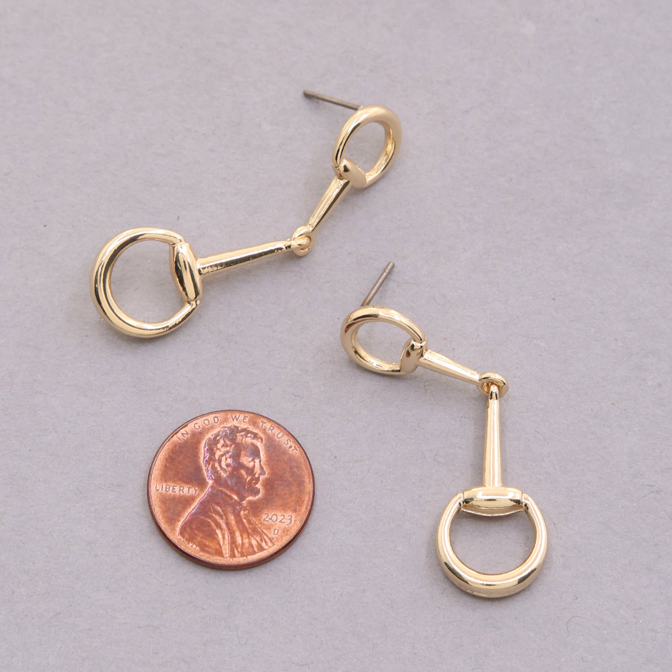 anbfashion - Wholesale Dangle Earrings - HORSEBIT METAL DANGLE EARRING1