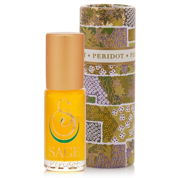 The Sage Lifestyle - A Gemstone Perfumery - Wholesale Roll-On Fragrance - Peridot Gemstone Perfume Oil Concentrate Roll-On- 1/8 oz