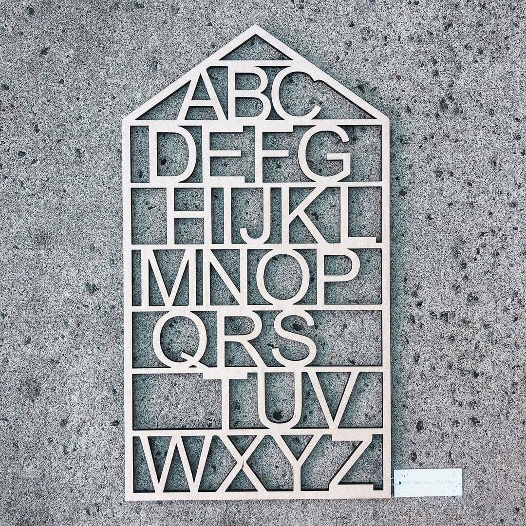 The Butter Flying - Wholesale Wall Accent - Wooden Alphabet House7