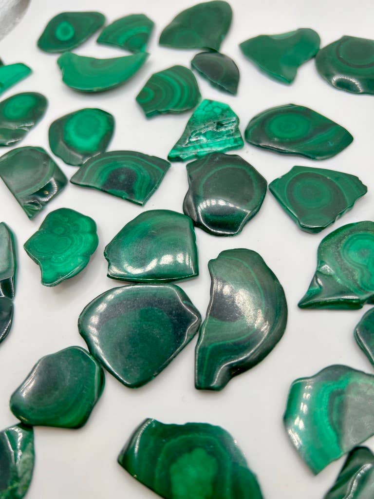 Oils and Auras - Wholesale Crystal Grid - Malachite Slab - Mini Polished Malachite Plate3