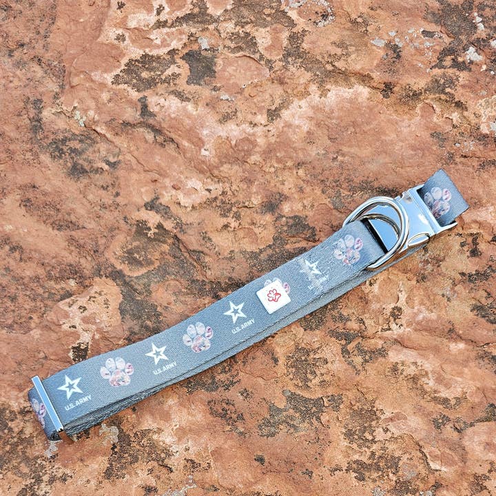 Top Rocks Doggie Wear - Wholesale Pet Collar - Dog - Licensed U.S. Army Dog Collar