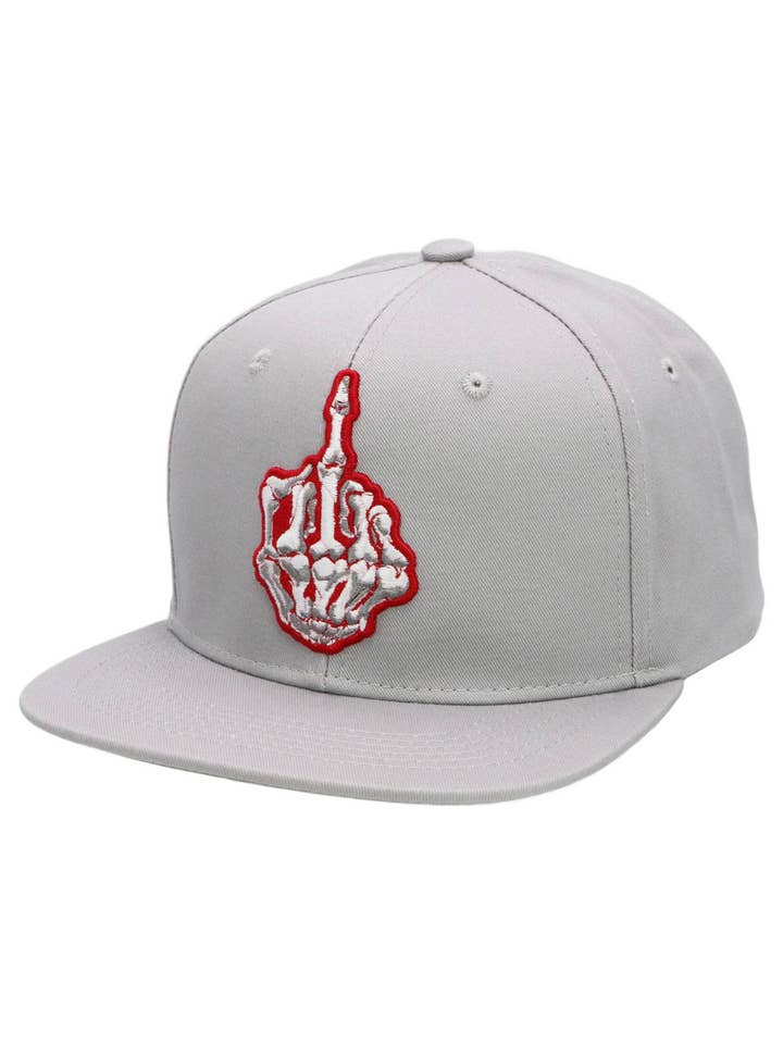 Mellemfinger Op Skelet Bomuld Snapback for engroshandel hos Cap Zone