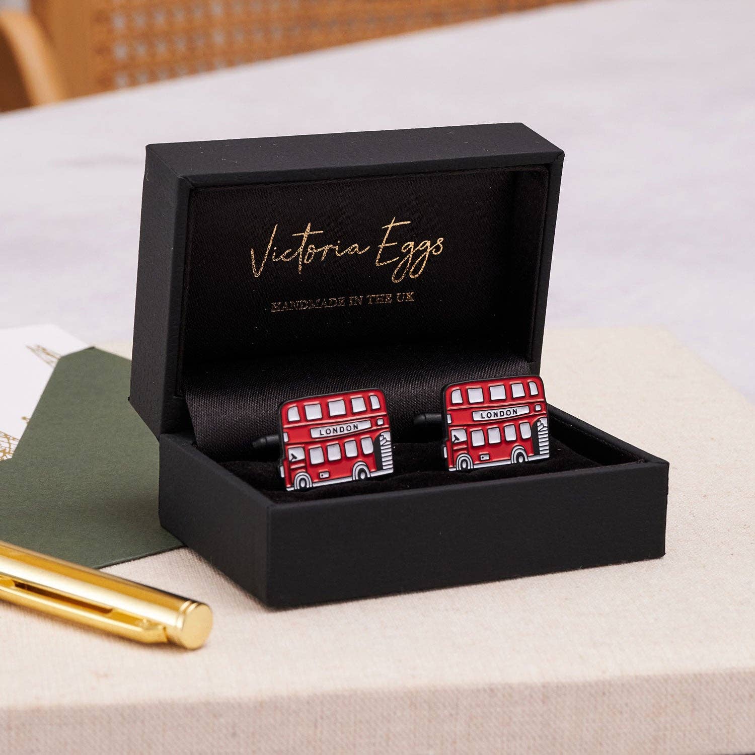 Victoria Eggs – wholesale Cufflinks – London Bus Cufflinks0
