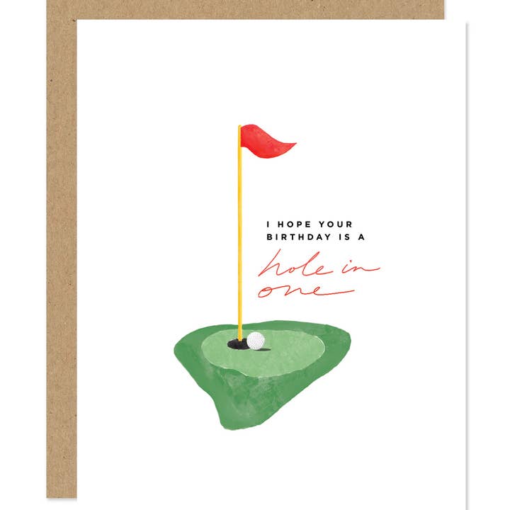 Maddon and Co - Wholesale Birthday Card - Golf Hole in One Birthday Card