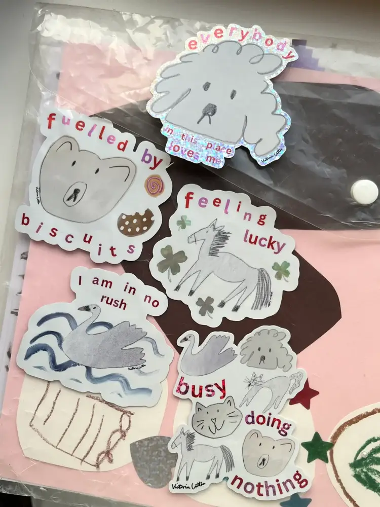 Victoria Catten - Wholesale Sticker - Busy doing nothing animal pal sticker1