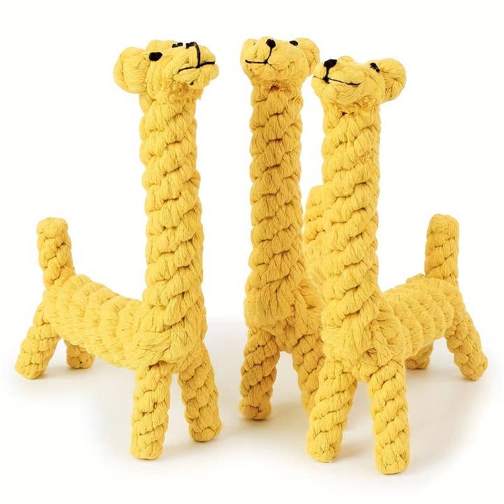 DIYSTORE - Wholesale Pet Chew Toy - Dog - 1pc Giraffe Shaped Rope Dog Chew Toy - Bite Resistant, Teeth Grinding, Boredom Relief - For Puppies & Adult Dogs - Suitable for Interactive Play - Perfect Gift for Dog Lovers