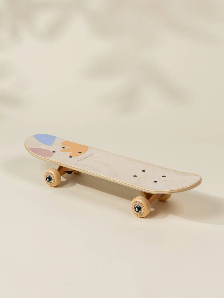 Kids’ Wooden Classic Skateboard – Groovy for wholesale by Coco Village