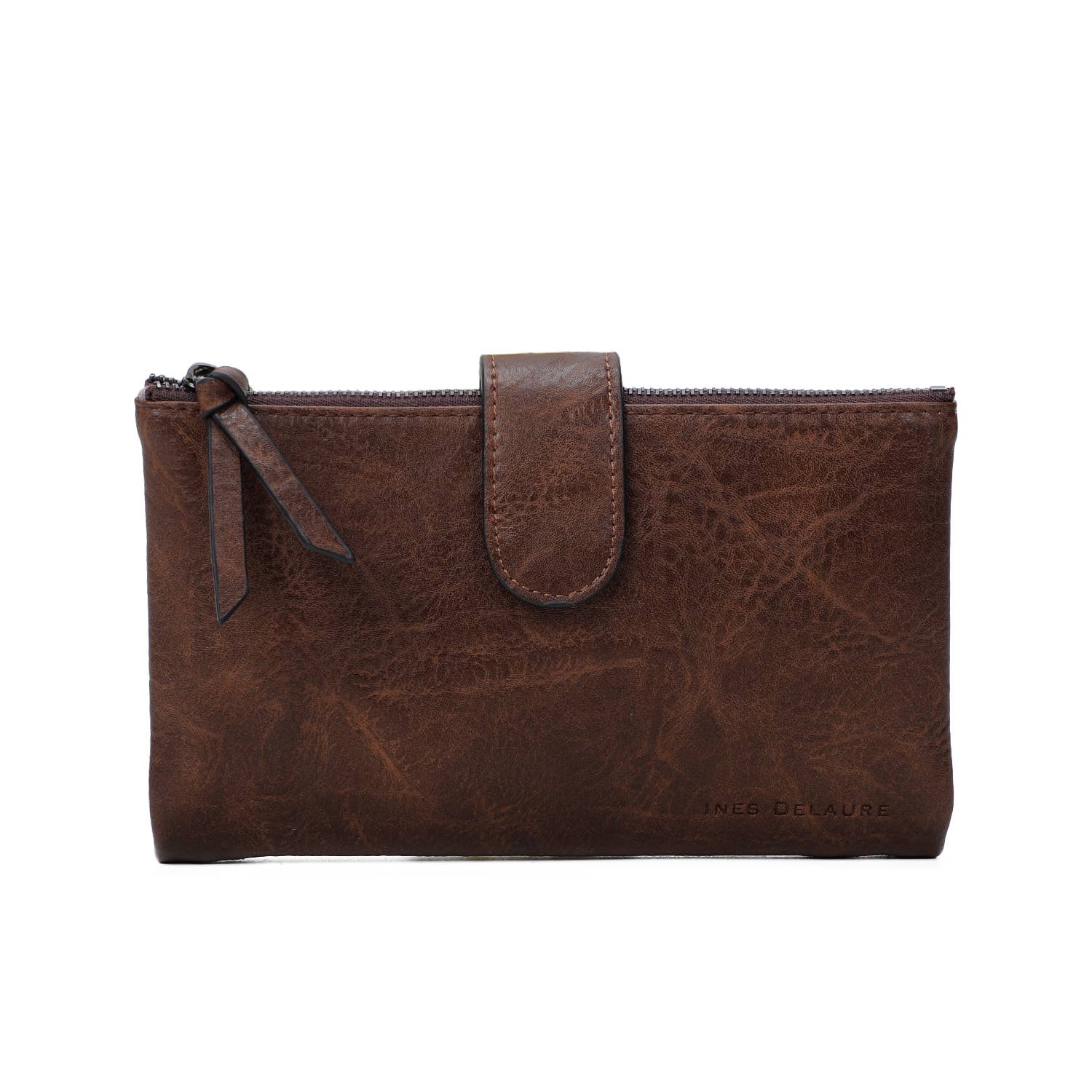 INES DELAURE – Großhandel Brieftasche – Damen – Geldbörse und Scheckbuchhalter aus weichem, mattem Material3