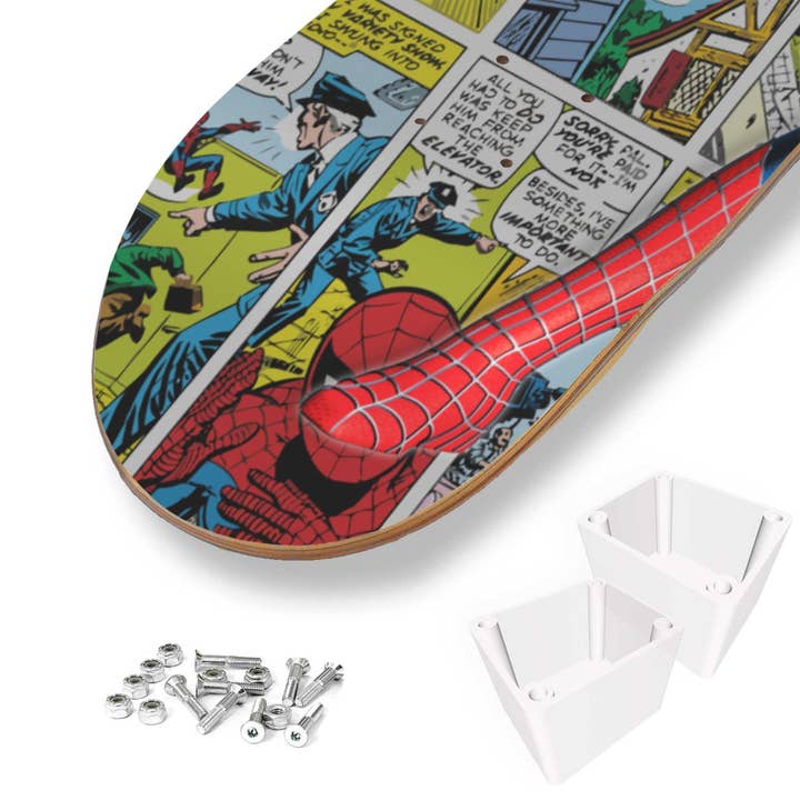 SkateboardArtsy – wholesale Wall Accent – 3 Spider-Man | Skateboard Deck Wall Art | Wall Hanging Room Decoration | Skateboard Deck Floating Wall Mount | Marvel | Gifts3