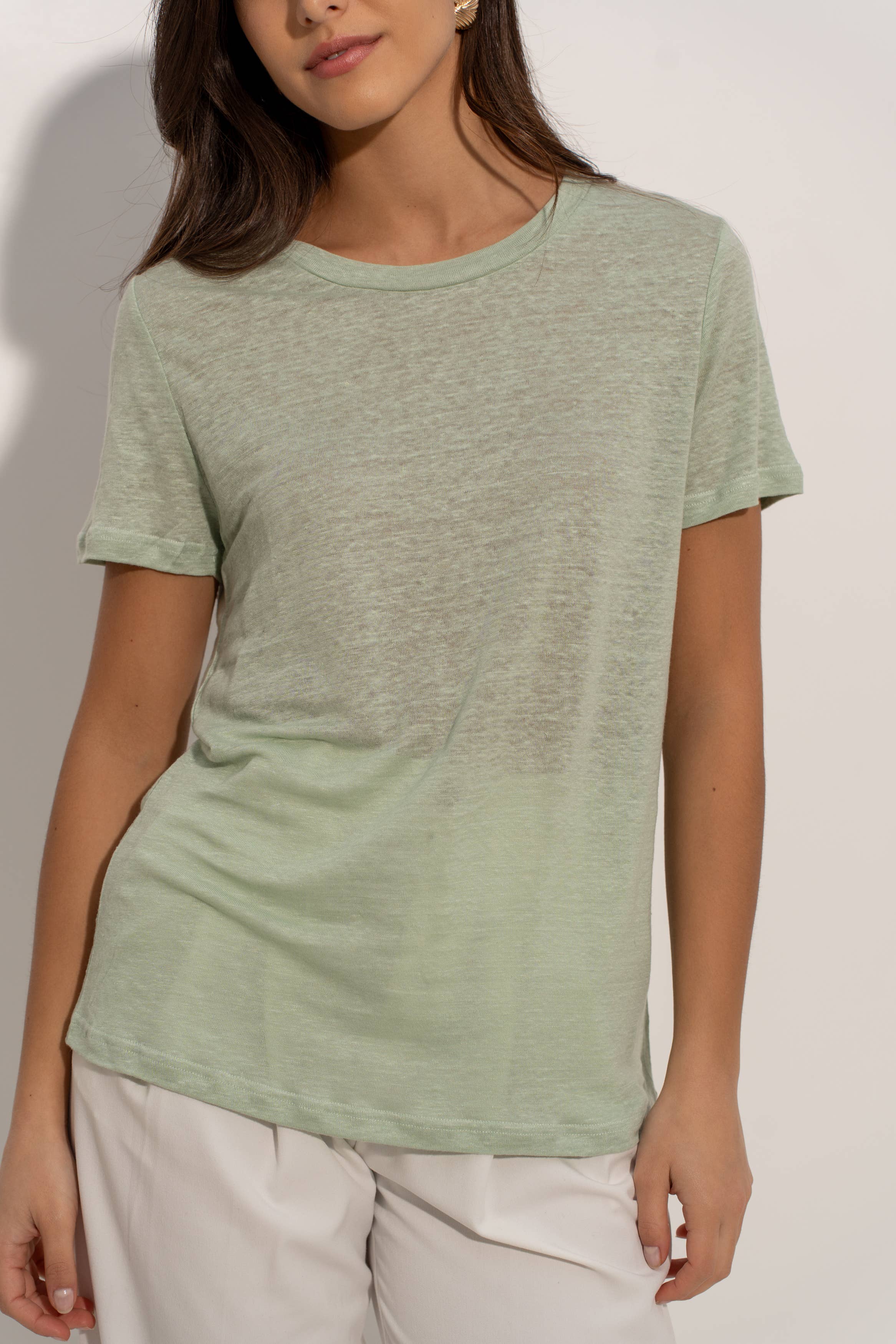 jw.atelier - Vente T-shirt – femme - T-shirt col rond en lin 34