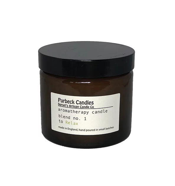 Purbeck Candles - Wholesale Jar/Filled Candle - Aromatherapy Range Candle in Jar - To Relax6