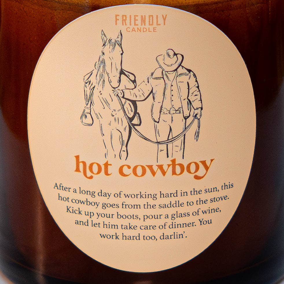 Friendly Candle - Wholesale Jar/Filled Candle - Hot Cowboy Soy Candle2
