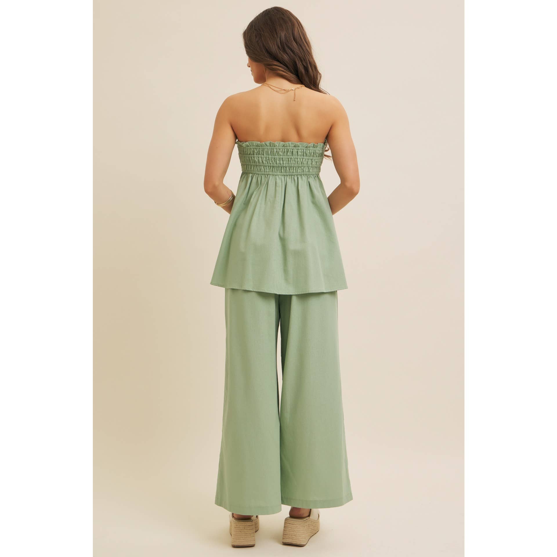 in february – Blusa - Mulher por atacado – TOP TÚNICA SEM ALÇAS DRAPEADO EM VISCOSE E LINHO11