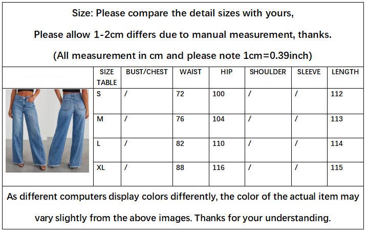 Hope & Sunshine - Wholesale Jeans - Women's - Wide-Leg Patchwork Fringe Hem Jeans2