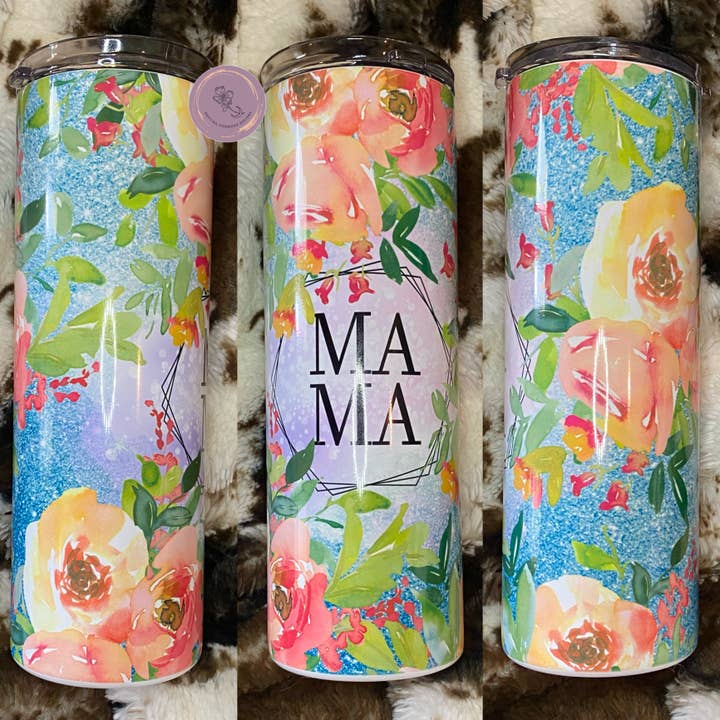 Gobelet Floral Mama pour la vente par Drifting Dogwood Designs