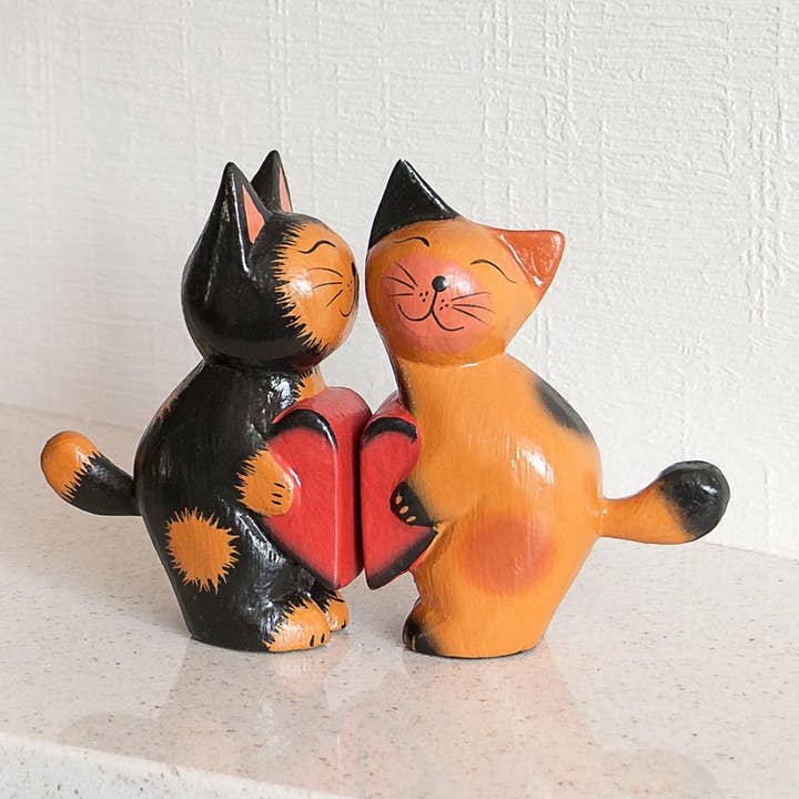 2 cats broken heart for wholesale by Shared Earth
