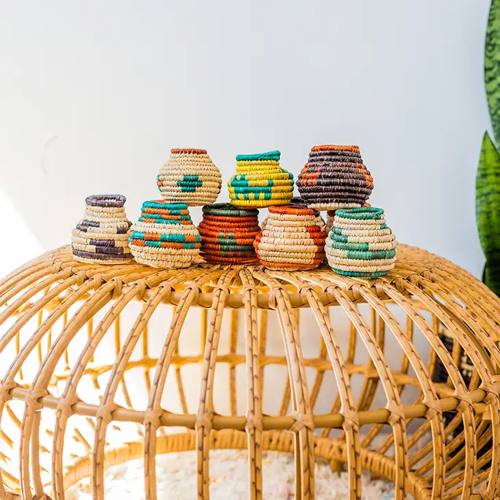 Waasiwolves - Wholesale Decorative Plate/Dish/Bowl - Package of 12 Miniature Papago Baskets4