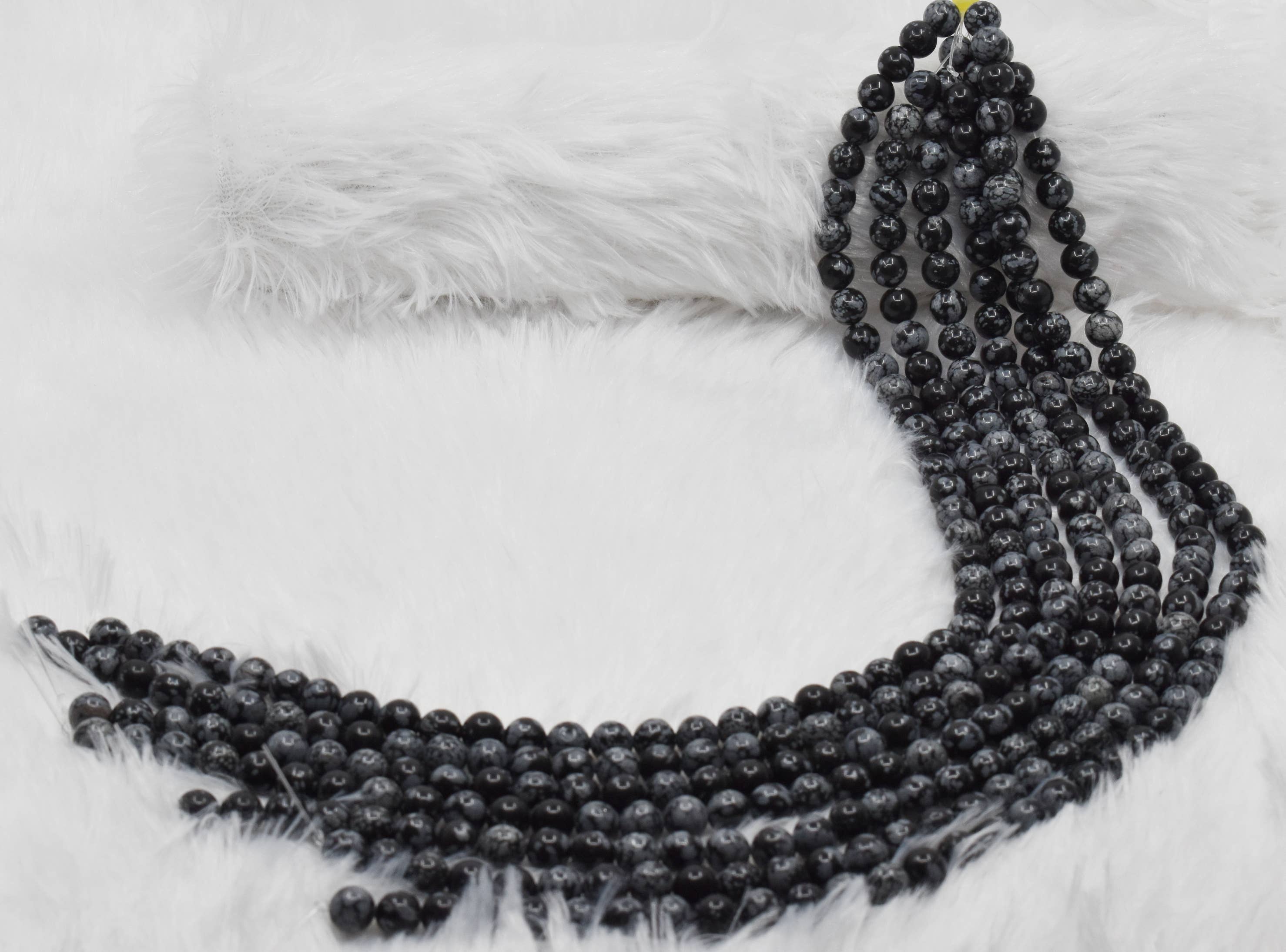 Soothing Crystals - Wholesale Beads - Crystals Jewelry | Snowflake Black Obsidian | Gemstone Beads3